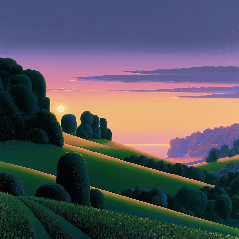 Sunset Over the Downs