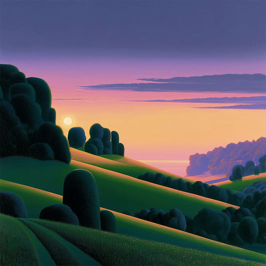 Sunset Over the Downs