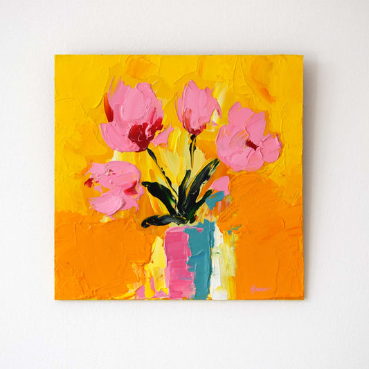 Sunlit Peonies (Original Painting)