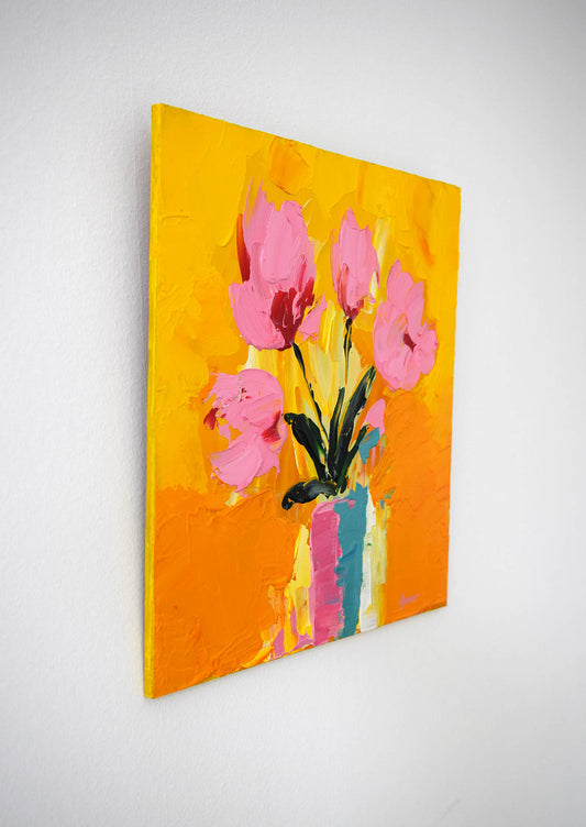 Sunlit Peonies (Original Painting)
